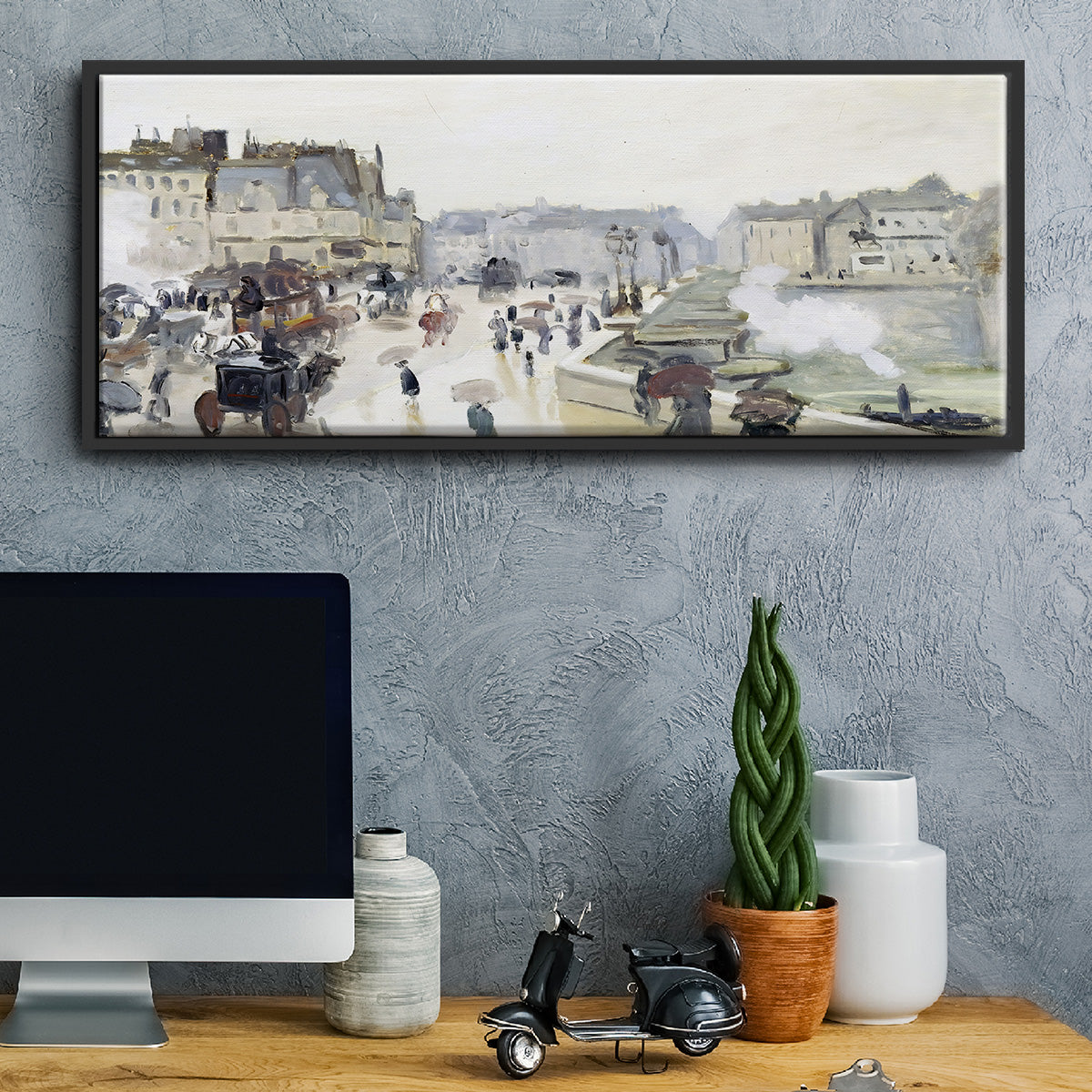 The Pont Neuf, 1872 - Floater Framed Canvas Print