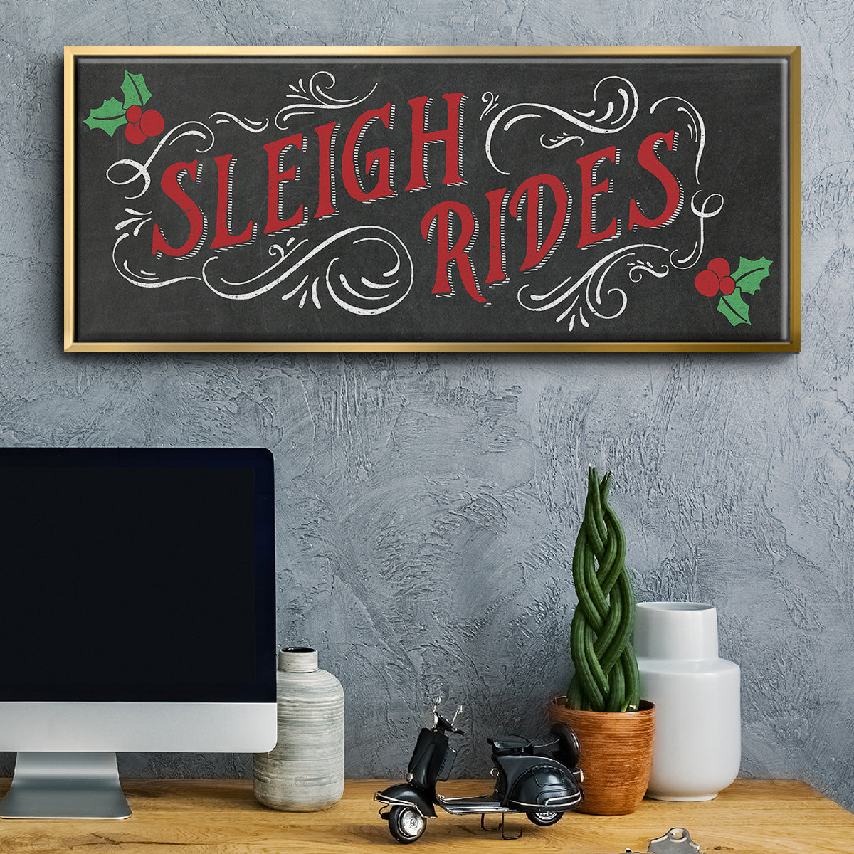 Sleigh Rides - Floater Framed Canvas Print