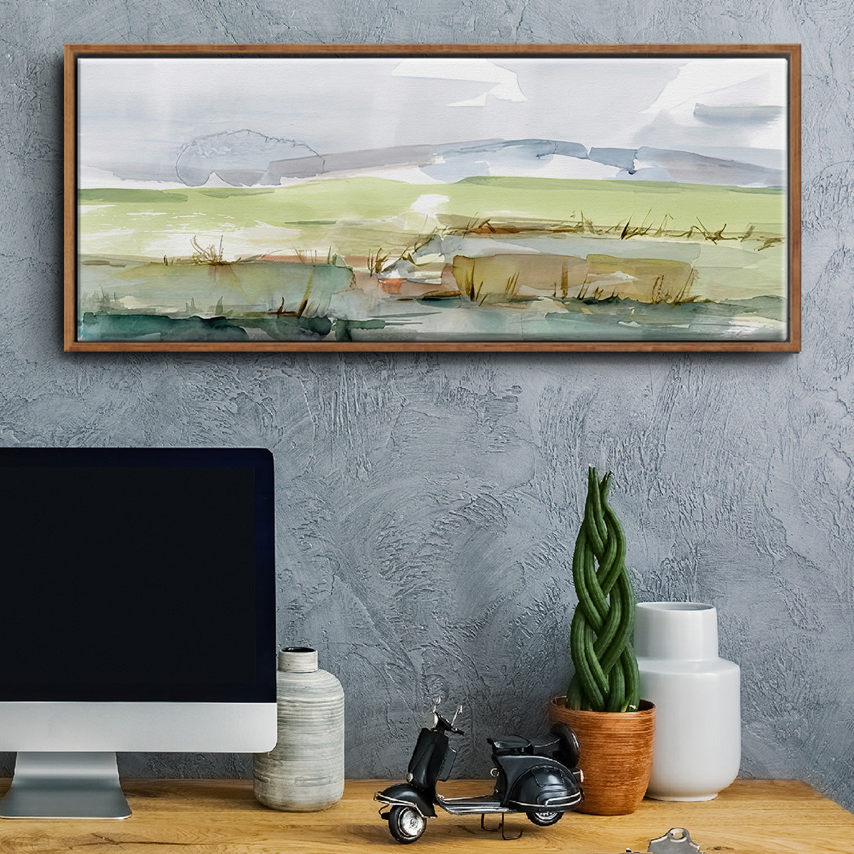 Pastel Inlet I - Floater Framed Canvas Print