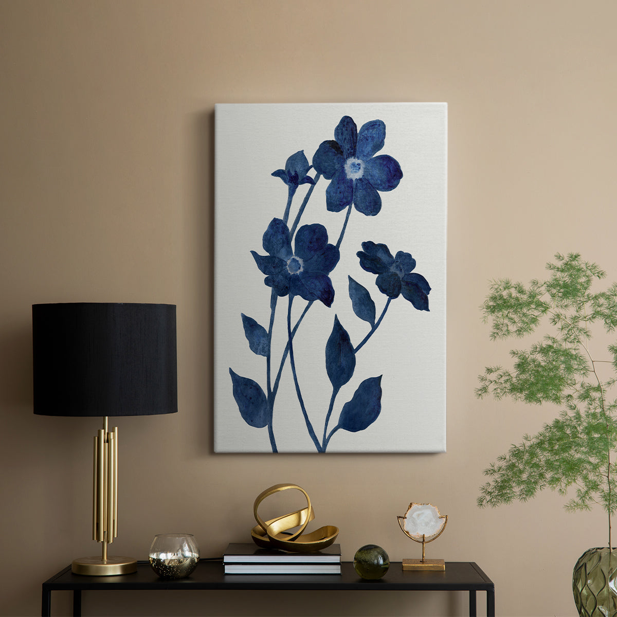 Indigo Bloom II - Canvas Art Print