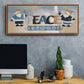 Santa Peace - Floater Framed Canvas Print