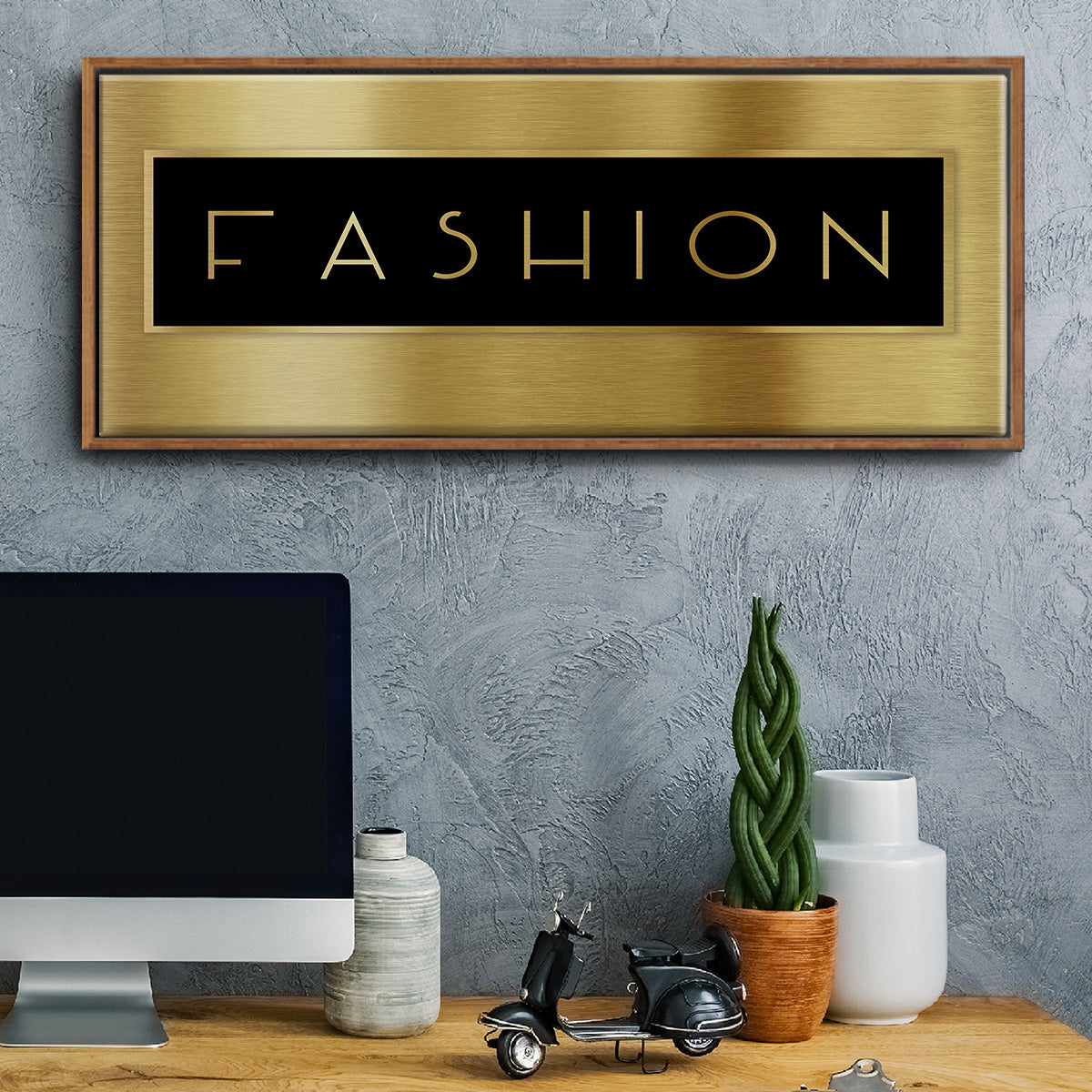Gold Fashion - Floater Framed Canvas Print