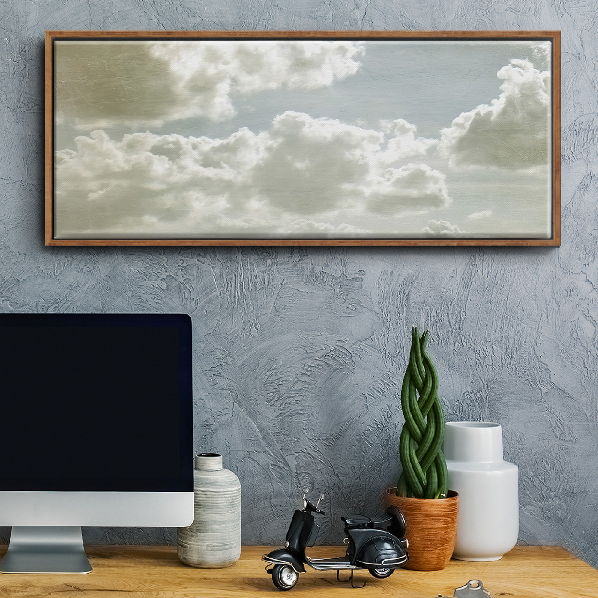 Sky Scrapers IV - Floater Framed Canvas Print