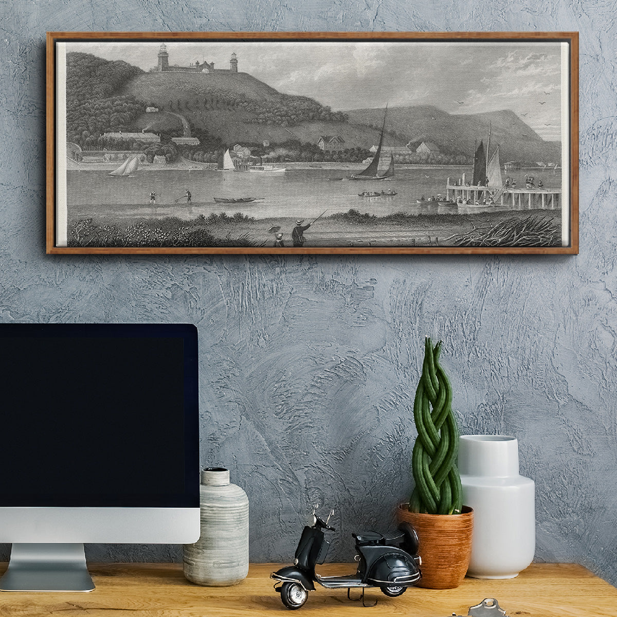 The Highlands of the Neversink - Floater Framed Canvas Print