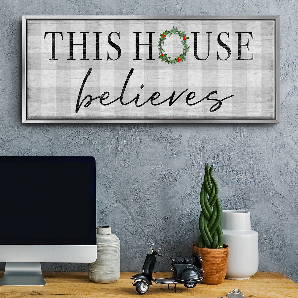 This House Believes - Floater Framed Canvas Print
