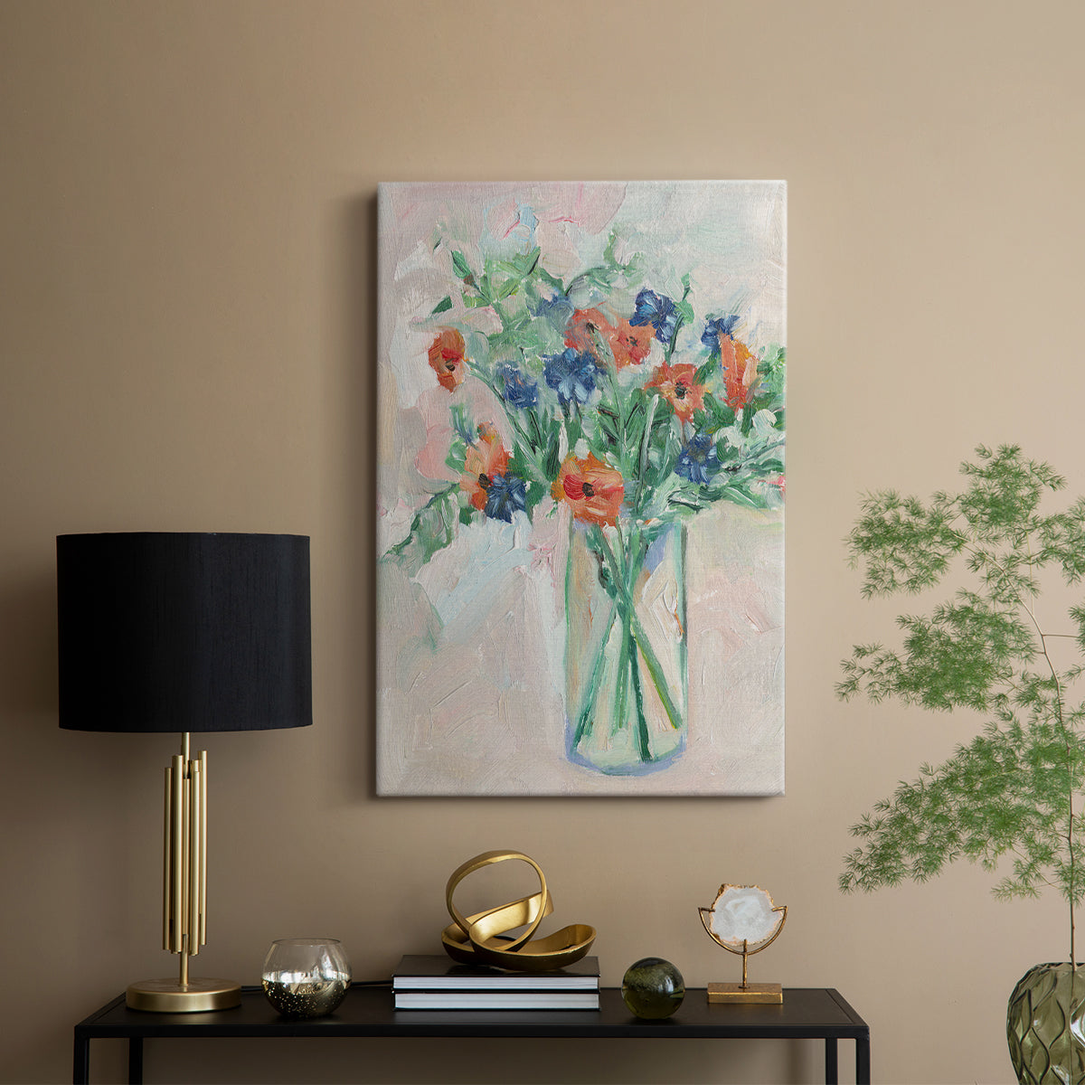 Painterly Soft Bouquet II - Canvas Art Print