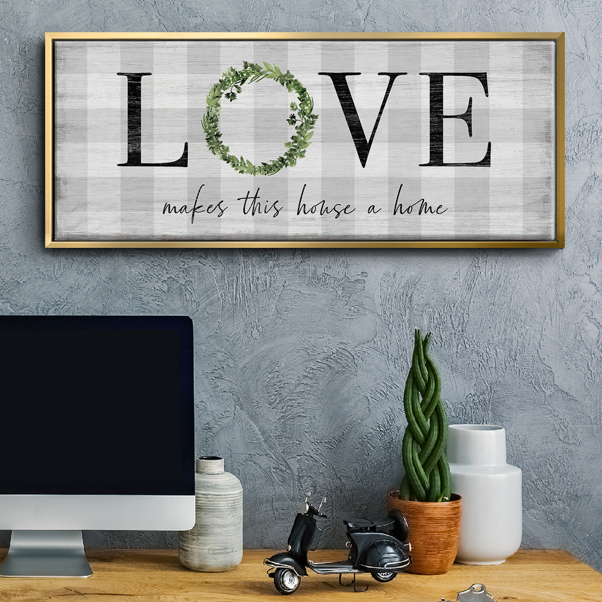 Makes This House A Home - Floater Framed Canvas Print