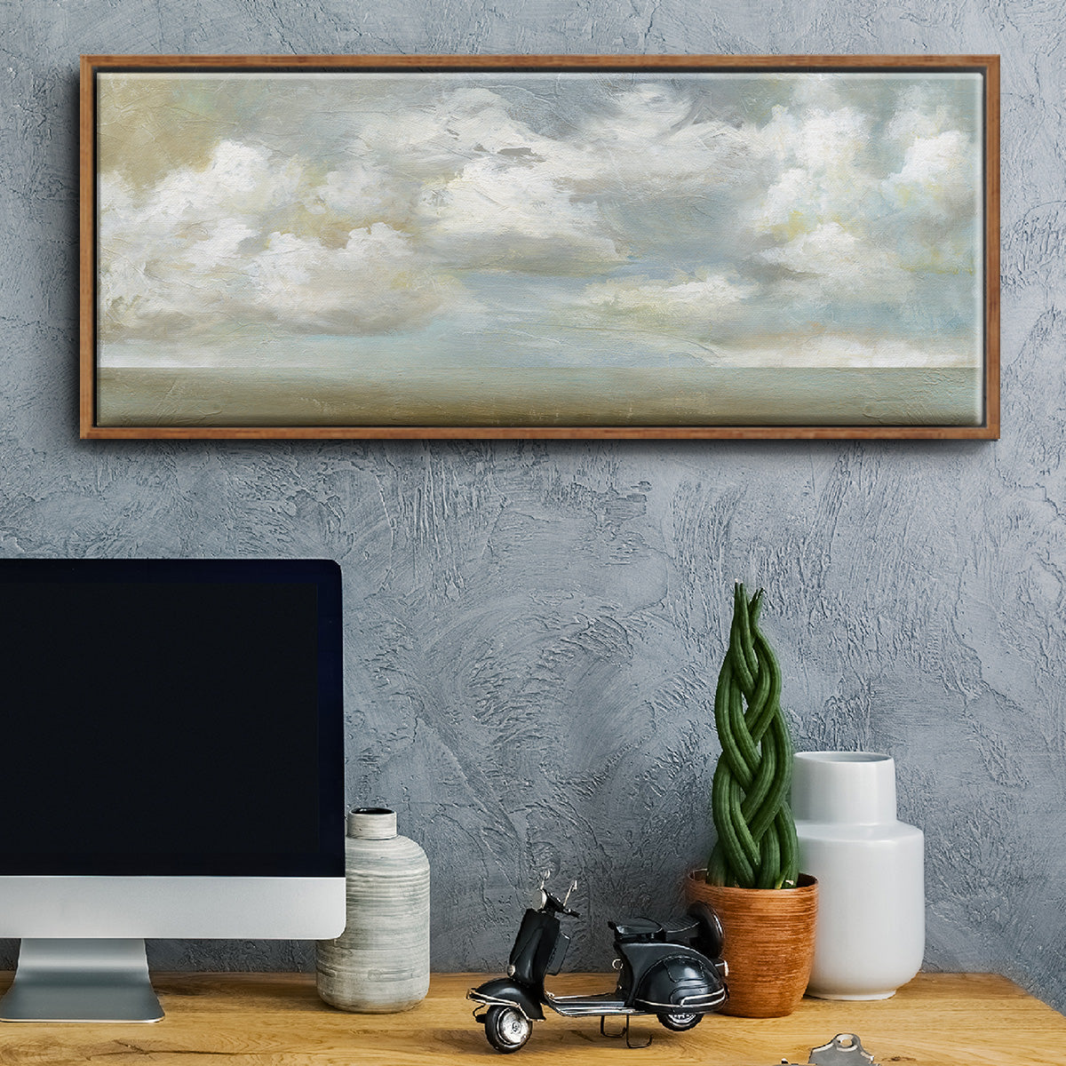 Cloudscape Vista III - Floater Framed Canvas Print