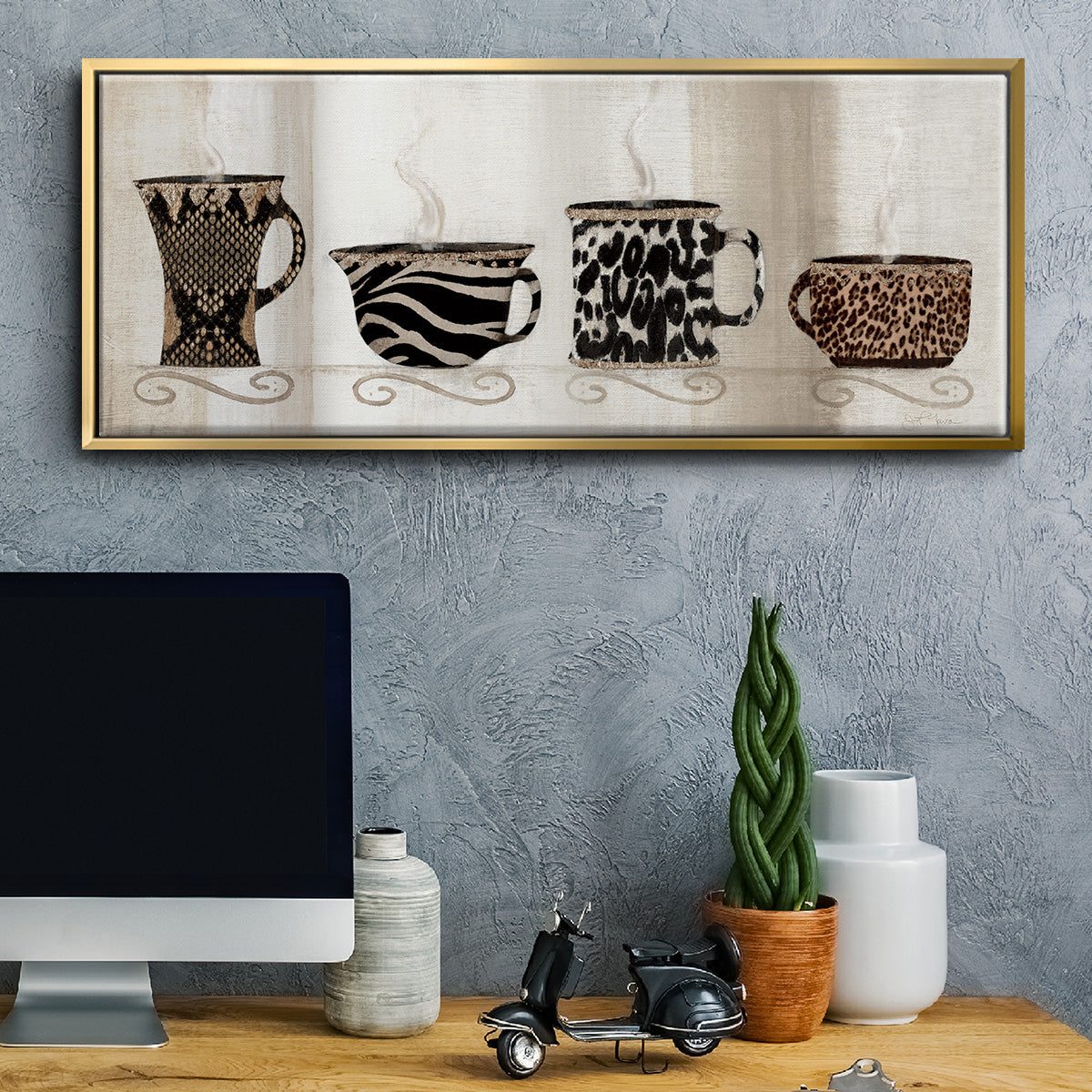 Coffee Skins II - Floater Framed Canvas Print