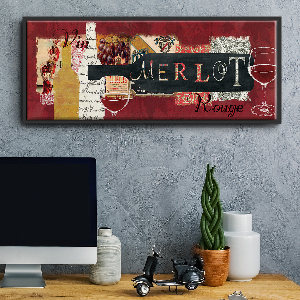 Merlot - Floater Framed Canvas Print