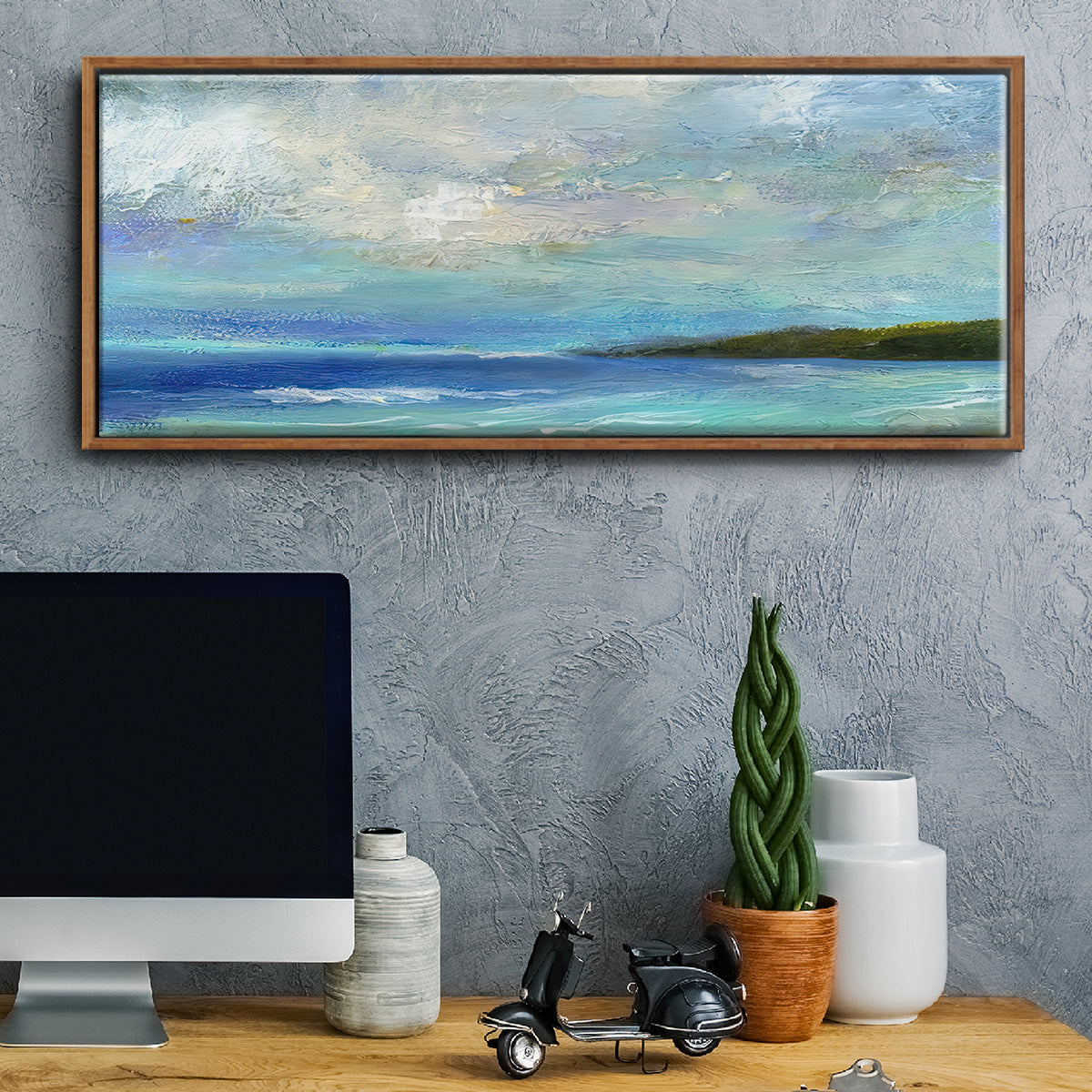 Island Inlet - Floater Framed Canvas Print