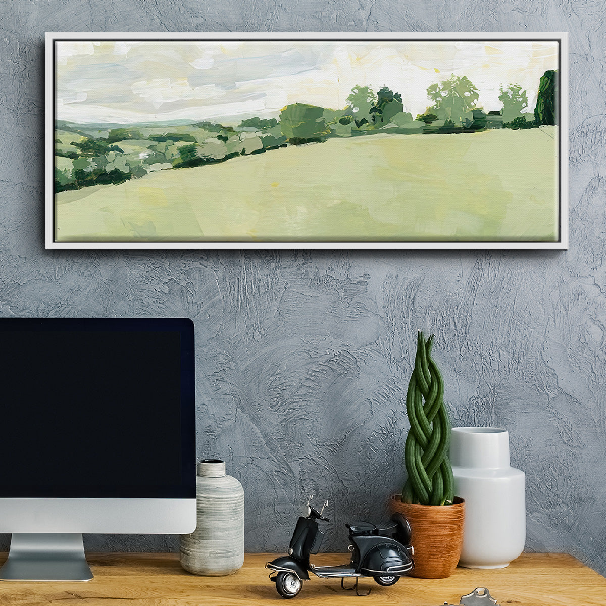 Pearly Pasture II - Floater Framed Canvas Print