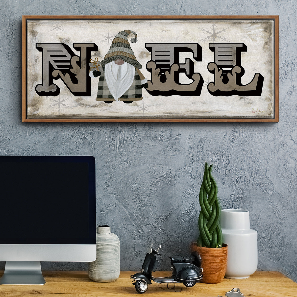 Winter Wonderland Friend Noel - Floater Framed Canvas Print