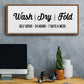 Wash Dry Fold - Floater Framed Canvas Print