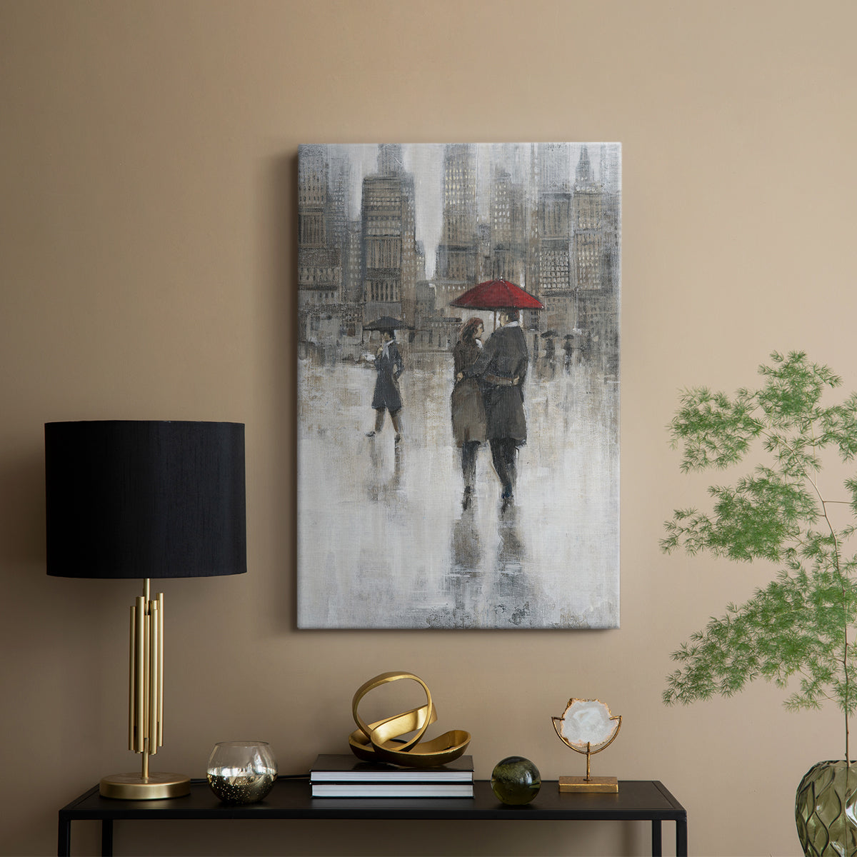 Rain in The City II - Canvas Art Print