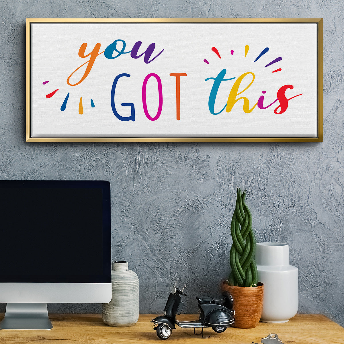 Rainbow Got This - Floater Framed Canvas Print
