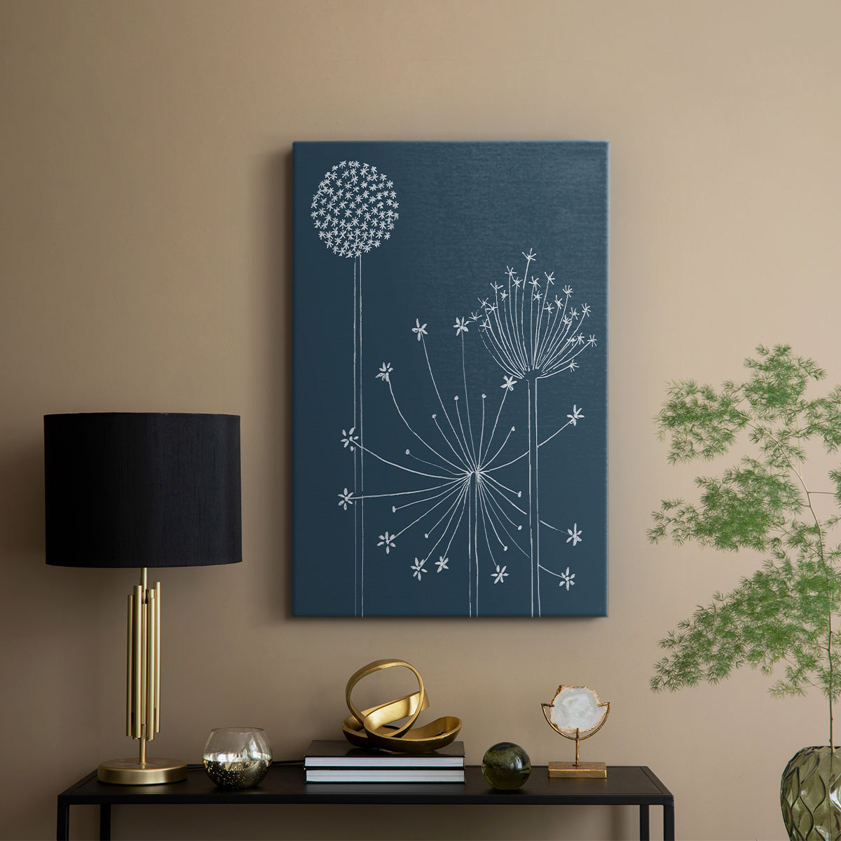 Graphic Alliums I - Canvas Art Print