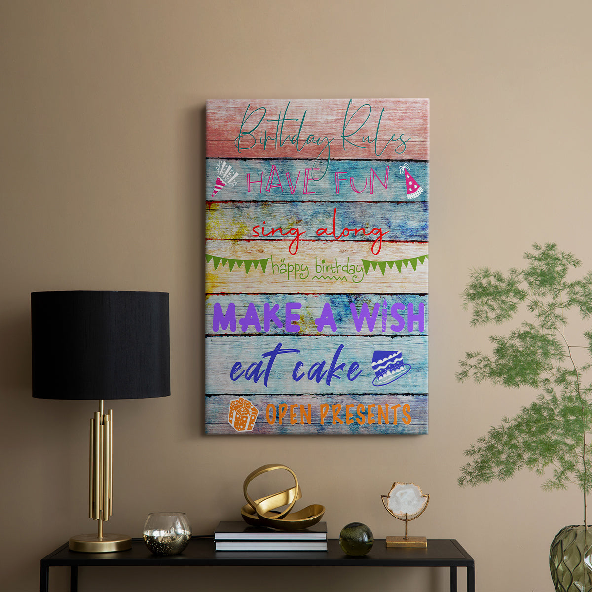Birthday Rules - Canvas Art Print