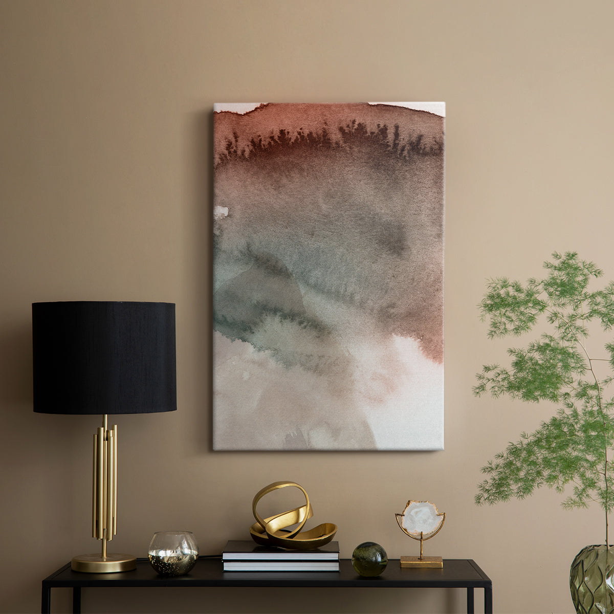 Red Ochre Abstract IV - Canvas Art Print