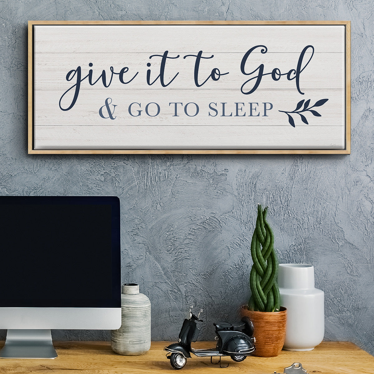 Give It To God - Floater Framed Canvas Print