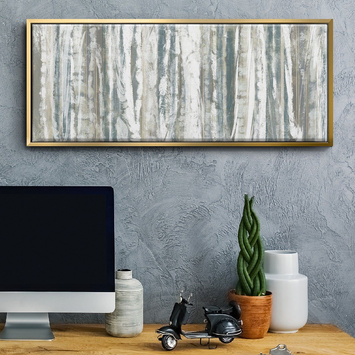 Treeline Strata I - Floater Framed Canvas Print
