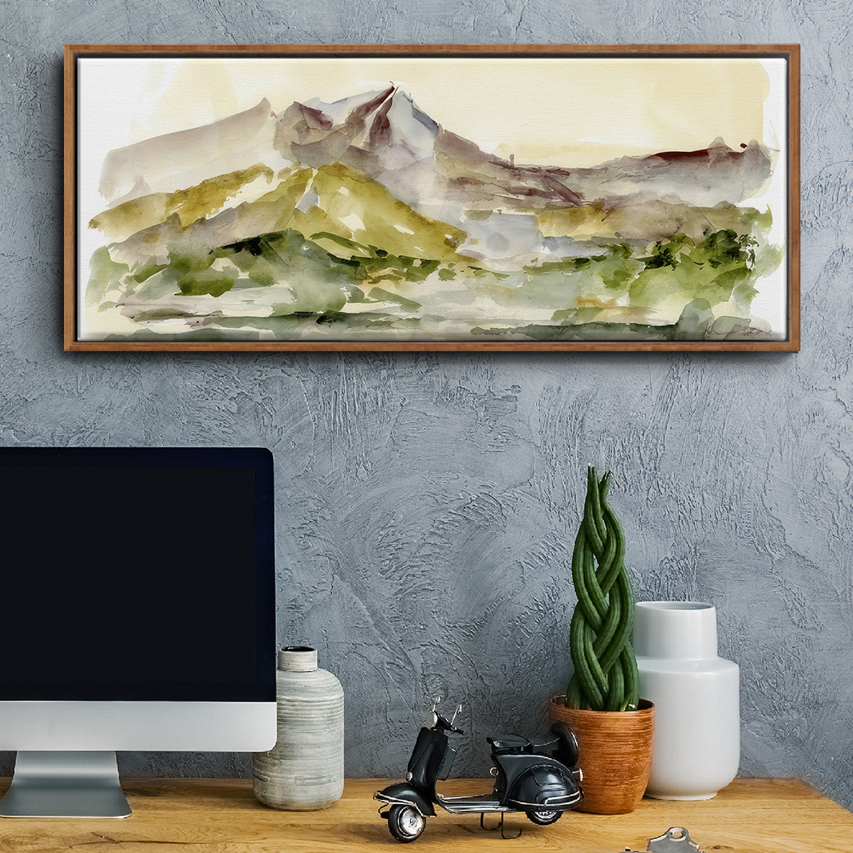 Plum Ridge I - Floater Framed Canvas Print
