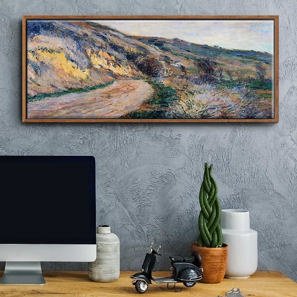 The Road to Giverny, 1885 - Floater Framed Canvas Print