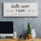 Greatest is Love - Floater Framed Canvas Print