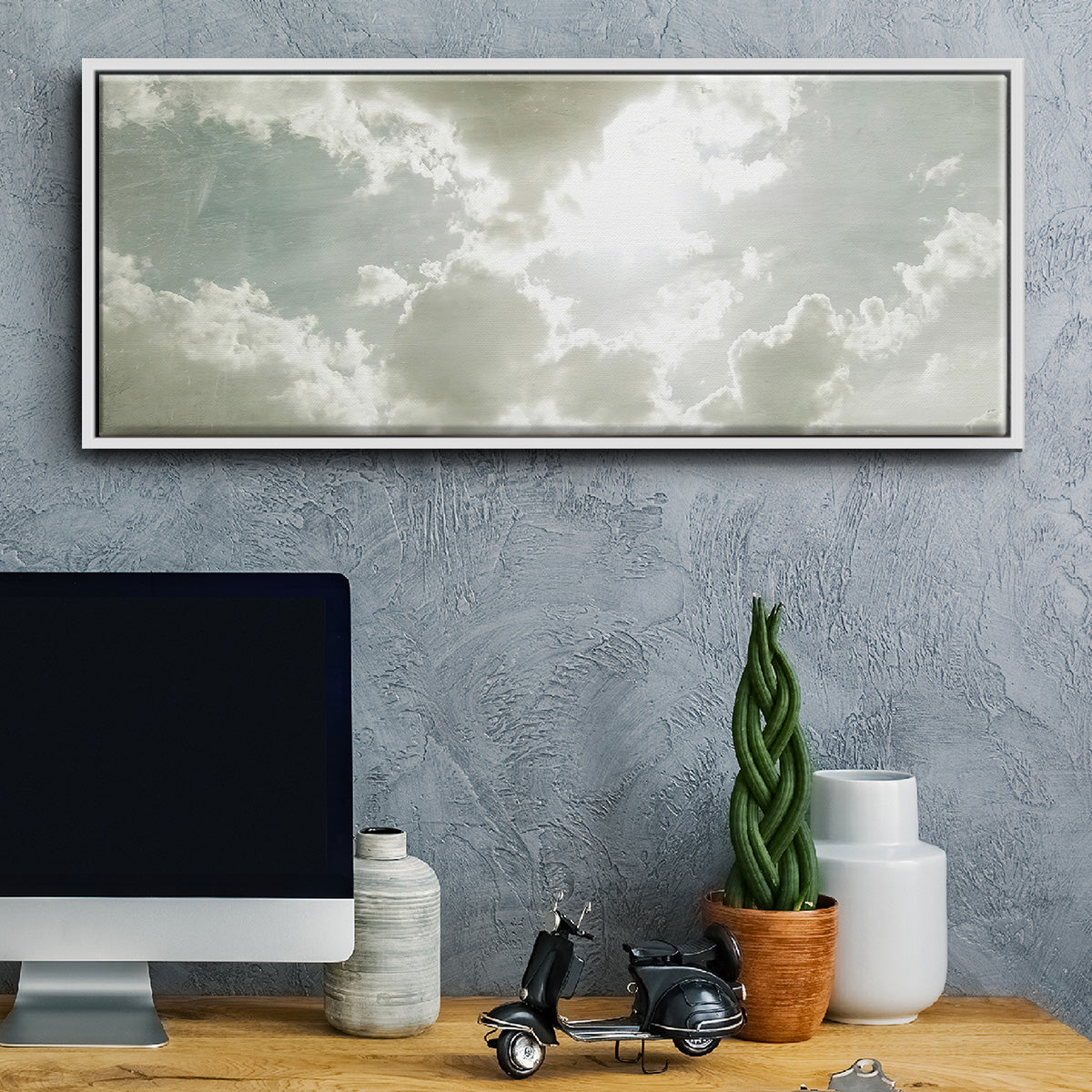Sky Scrapers II - Floater Framed Canvas Print
