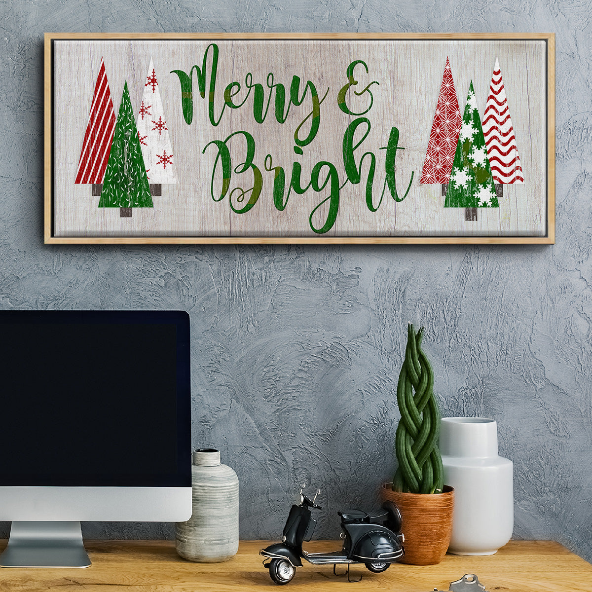 Merry & Bright - Floater Framed Canvas Print
