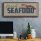 Shoreline Signs I - Floater Framed Canvas Print