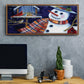 Snow Friends - Floater Framed Canvas Print