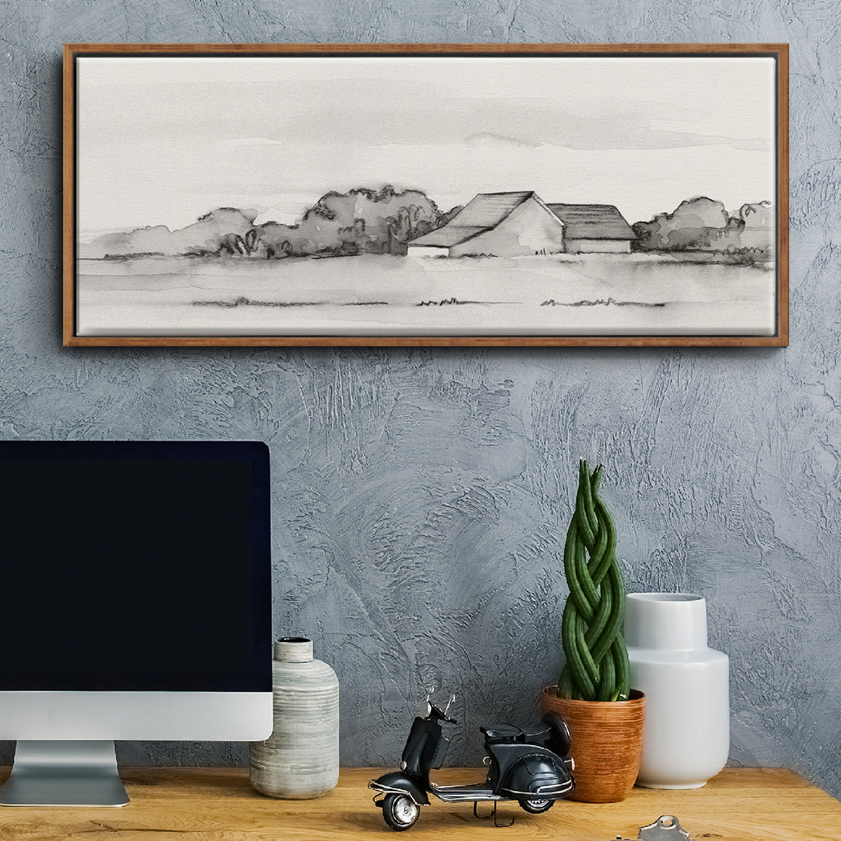 Wyeth Barn II - Floater Framed Canvas Print
