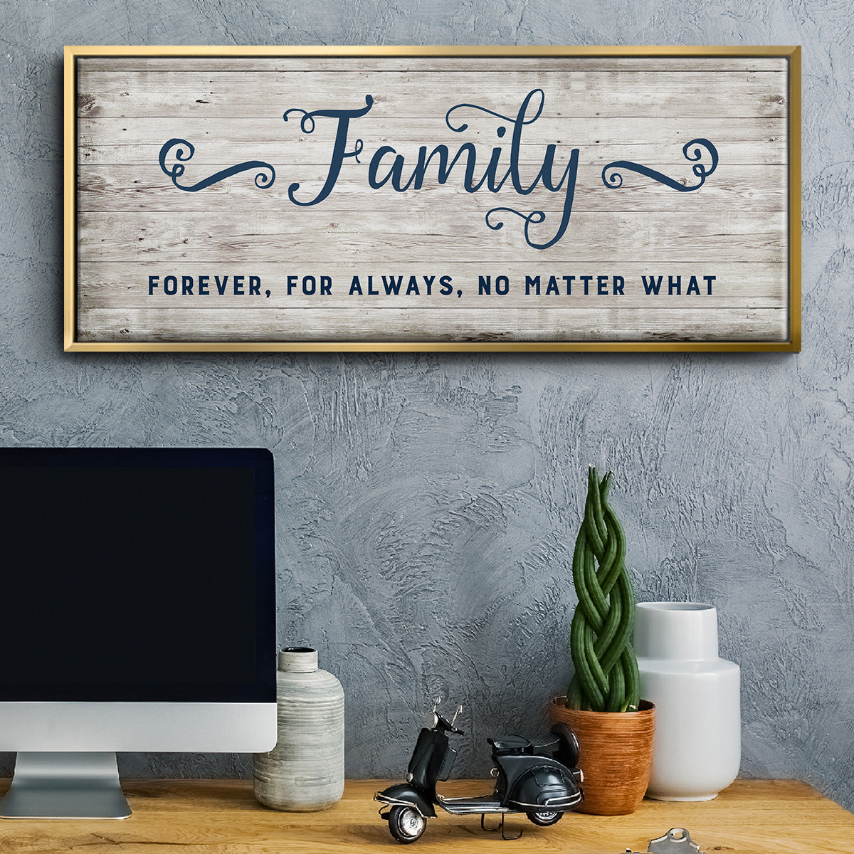 Family Forever - Floater Framed Canvas Print
