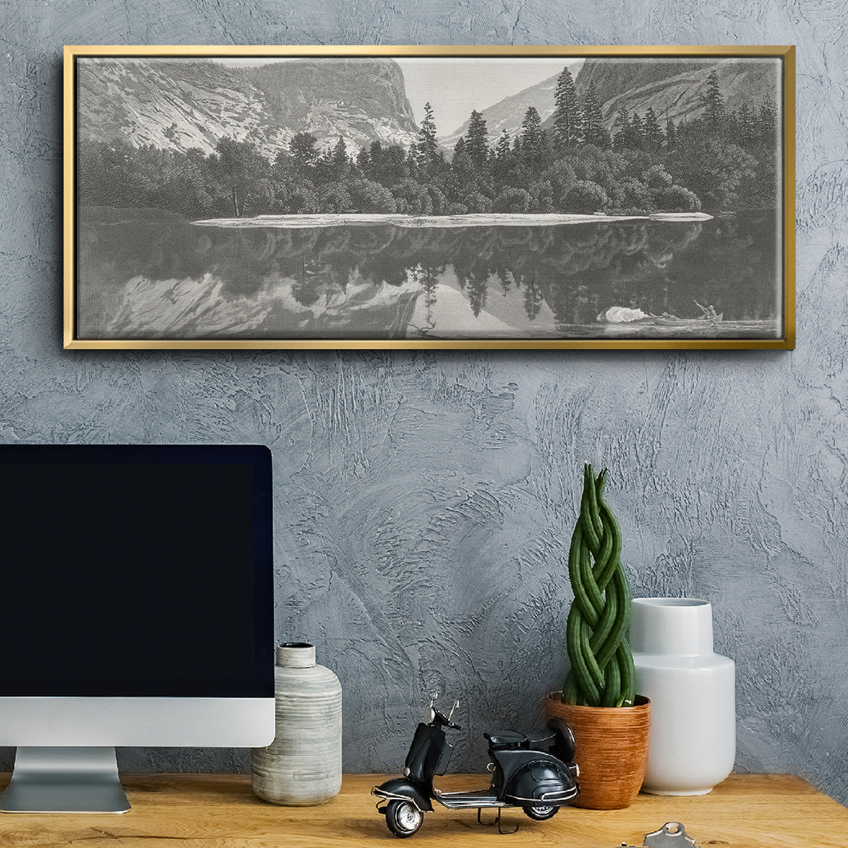Mirror Lake, Yosemite Valley - Floater Framed Canvas Print
