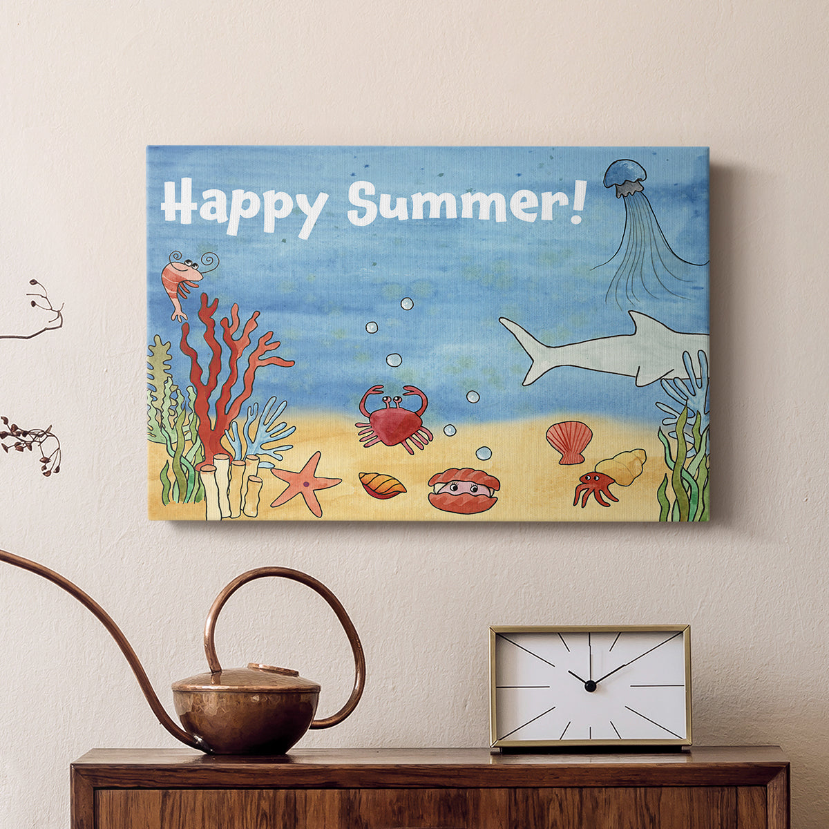 Cute Sea Creatures I - Canvas Art Print