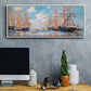 The Sea, Port in Amsterdam, 1874 - Floater Framed Canvas Print