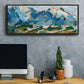 Blue Mountain Peaks I - Floater Framed Canvas Print