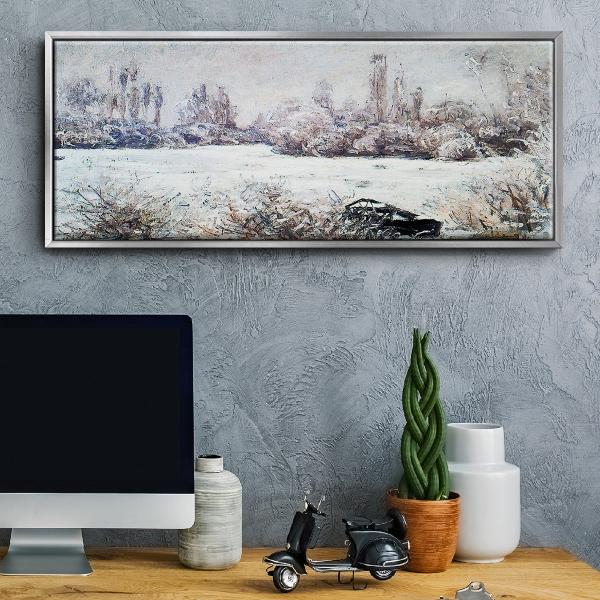 The Frost, 1880 - Floater Framed Canvas Print
