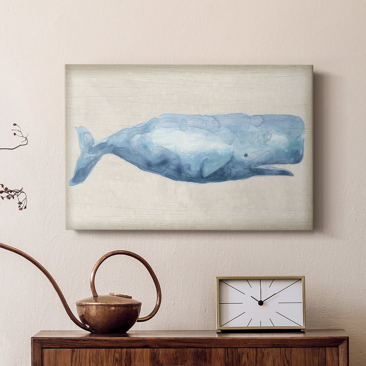 Rustic Whale I - Canvas Art Print