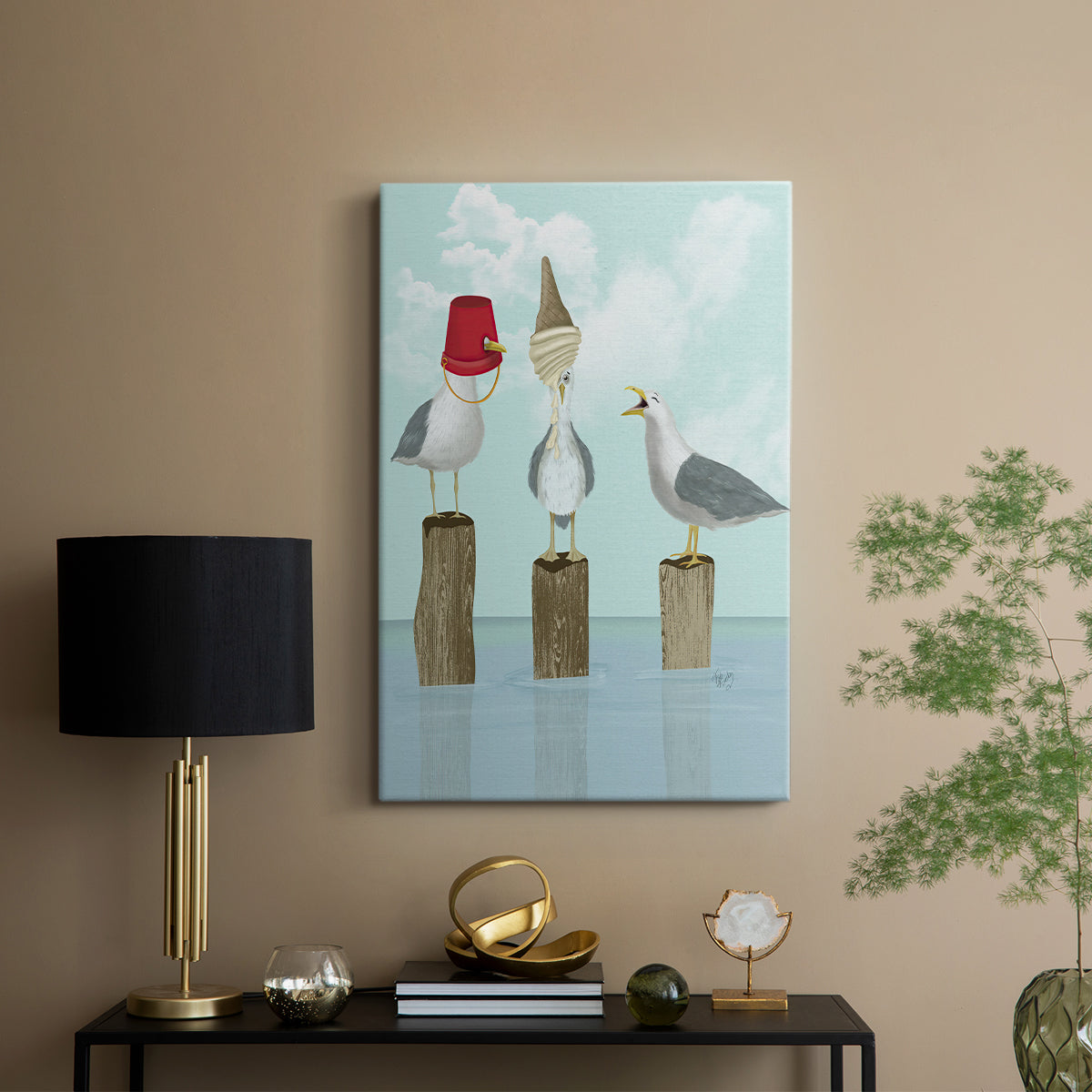 Silly Seagulls - Canvas Art Print