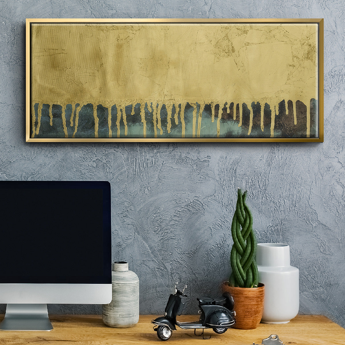 Aquafer II - Floater Framed Canvas Print