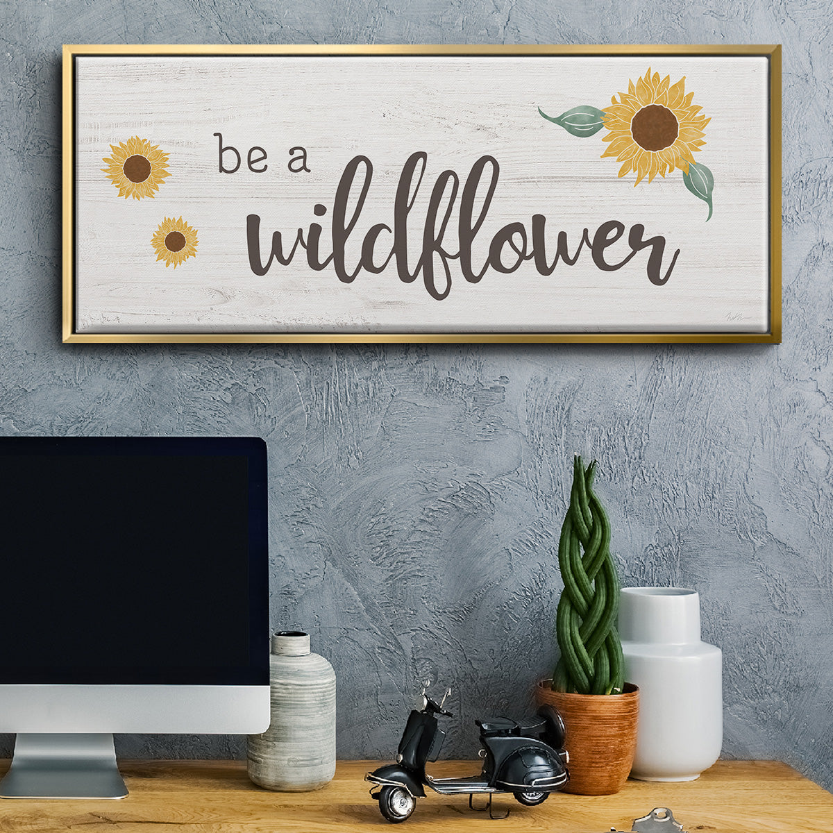 Be a Wildflower - Floater Framed Canvas Print