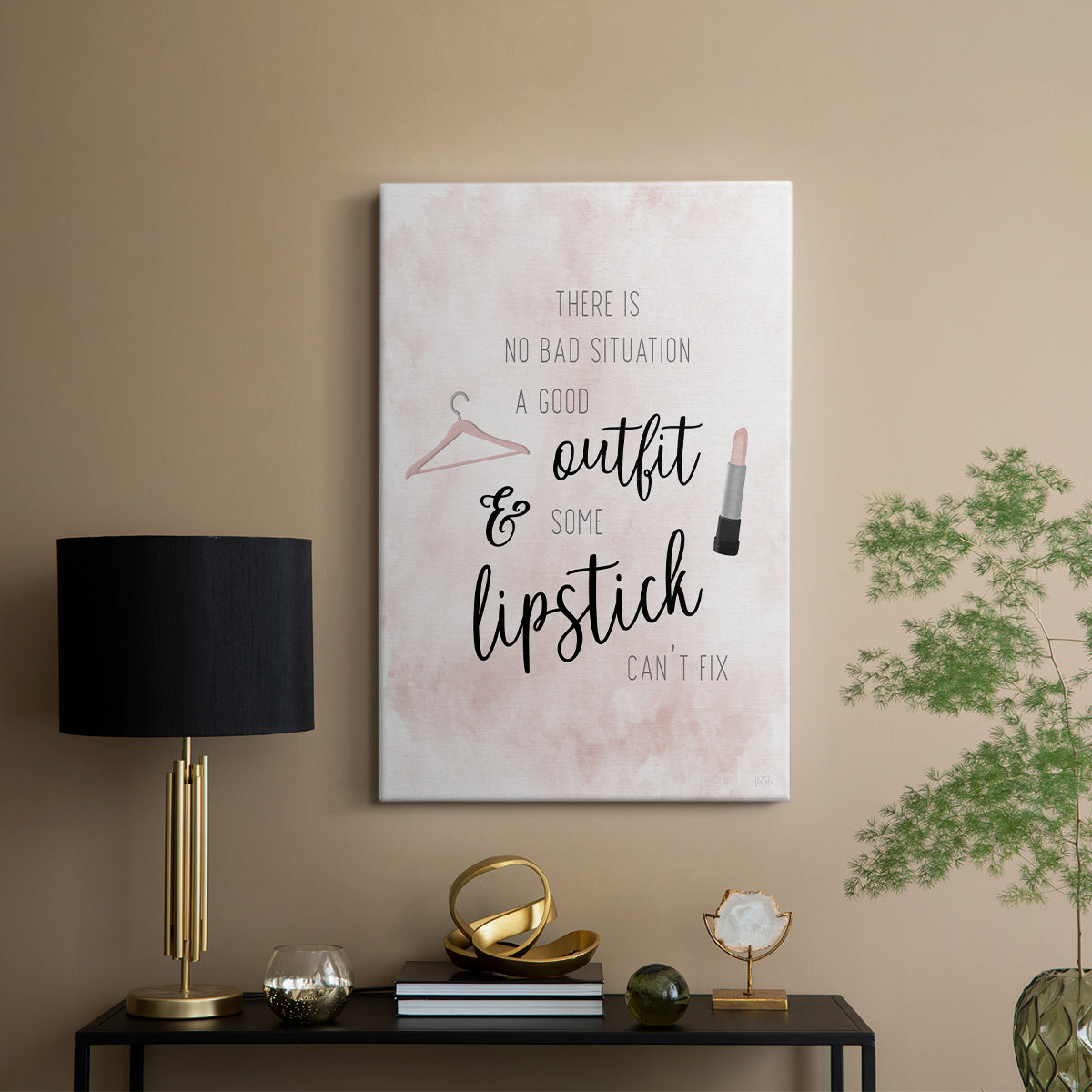 Outfit and Lipstick - Canvas Art Print