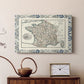 Bordered Map of France - Canvas Art Print