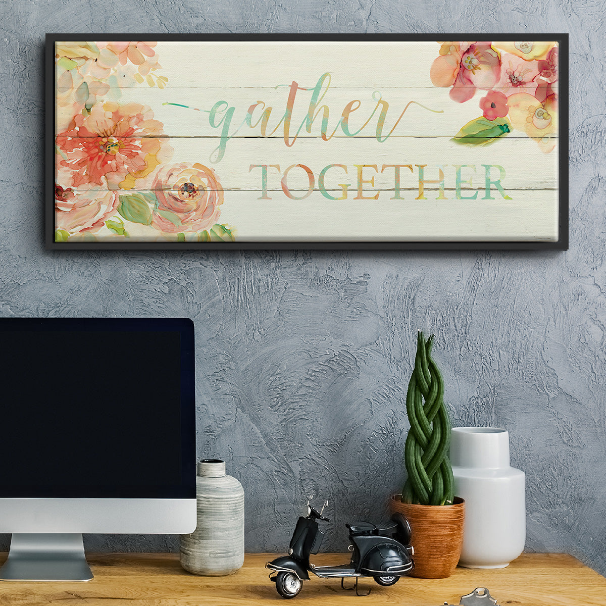 Gather Together - Floater Framed Canvas Print