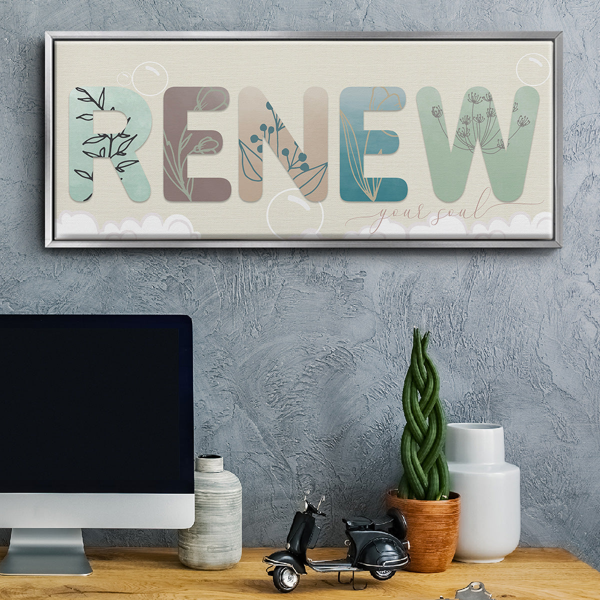 Renew Your Soul - Floater Framed Canvas Print