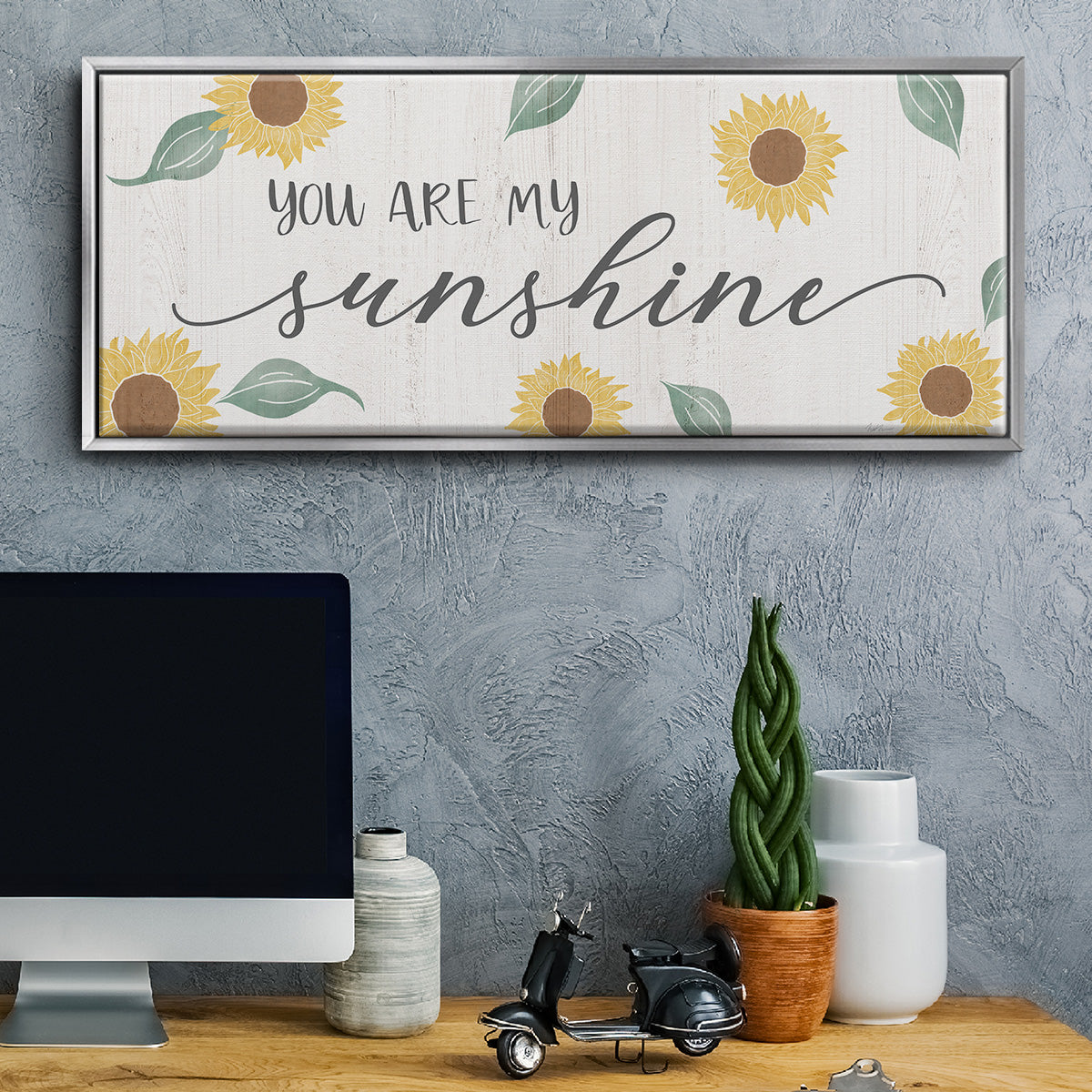 You Are My Sunshine - Floater Framed Canvas Print
