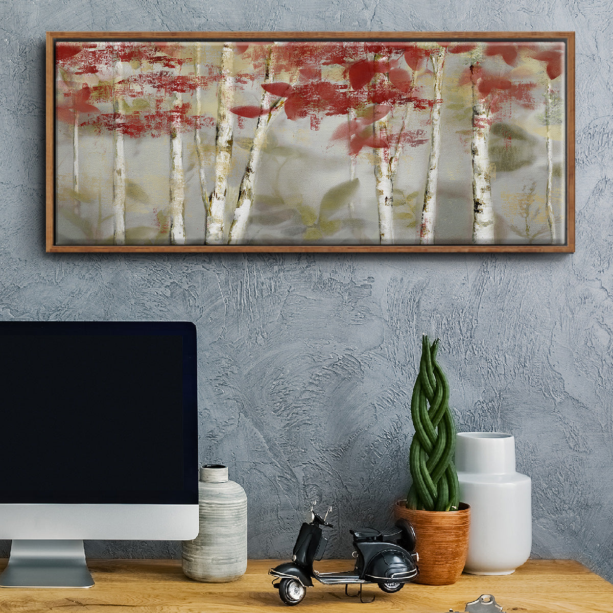 Autumn Forest - Floater Framed Canvas Print