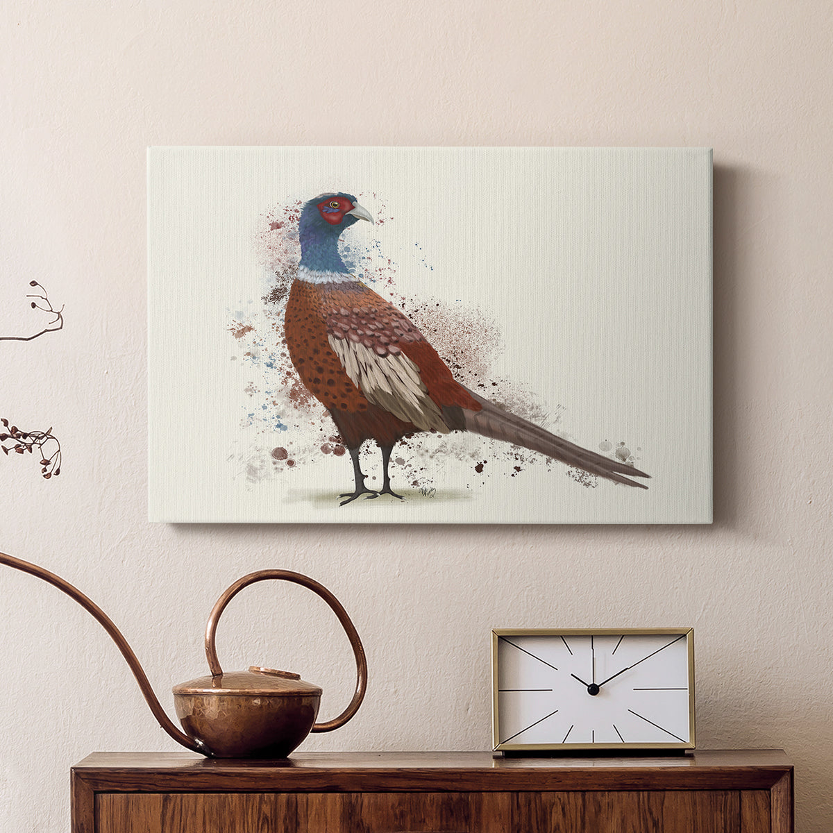 Pheasant Splash 5 - Canvas Art Print
